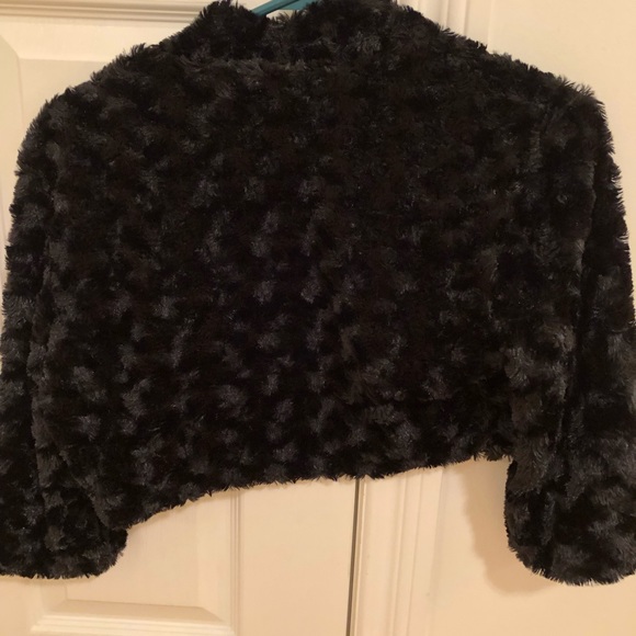 Black flurry small coat - Picture 2 of 2